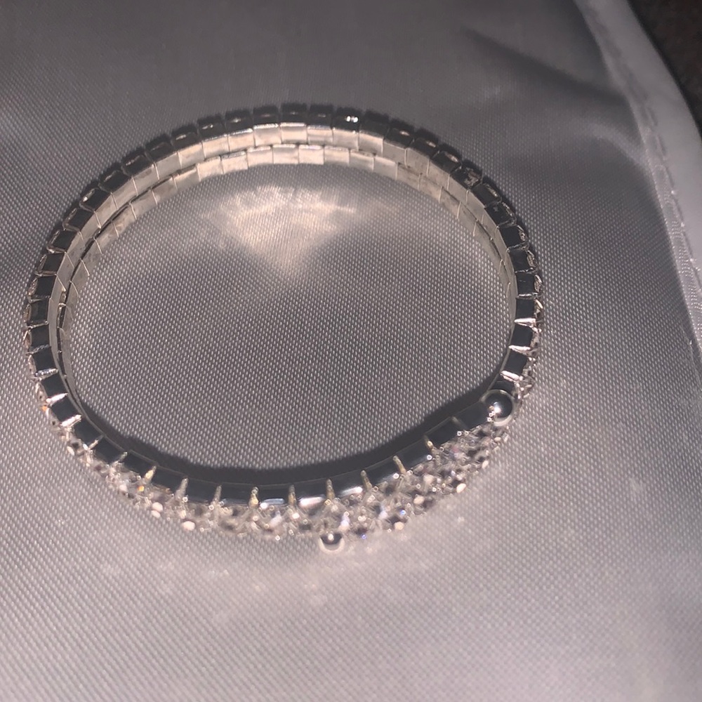 Silver bracelet set of two